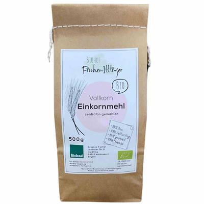 Produktfoto zu Einkornvollkornmehl 500g