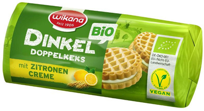 Produktfoto zu Dinkel Doppelkeks mit Zitronencreme