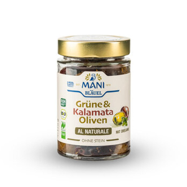 Produktfoto zu Grüne & Kalamata Oliven mit Oregano 175g