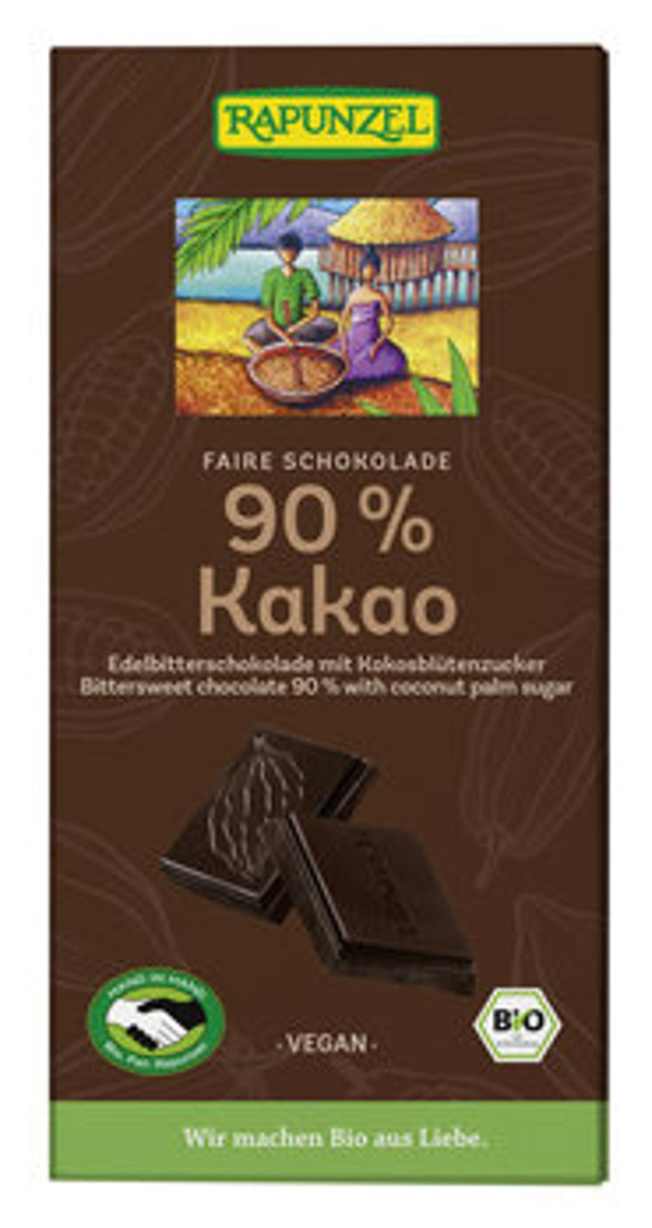Produktfoto zu Bitterschokolade 90%Kakao