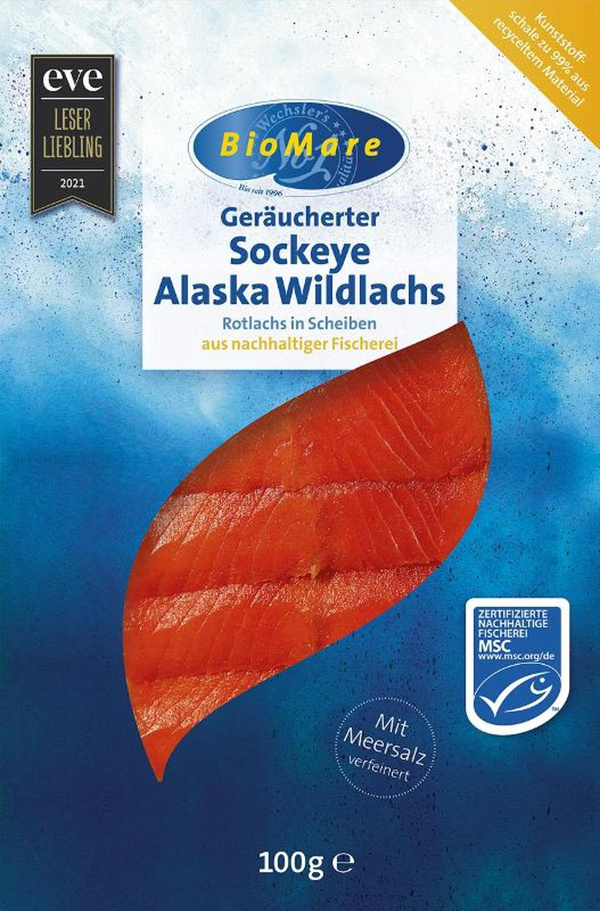 Produktfoto zu Kodiak Alaska Wildlachs, geräuchert, 100g