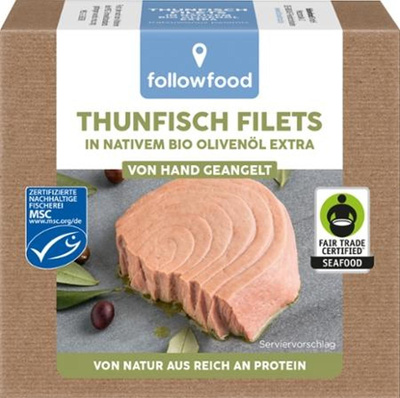Produktfoto zu Thunfischfilets in Olivenöl 160g