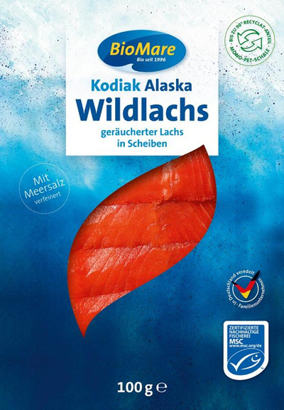 Produktfoto zu Kodiak Alaska Wildlachs, geräuchert, 100g