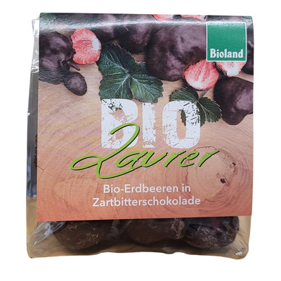 Produktfoto zu Erdbeeren in Zartbitter-Schokolade, gefriergetrocknet
