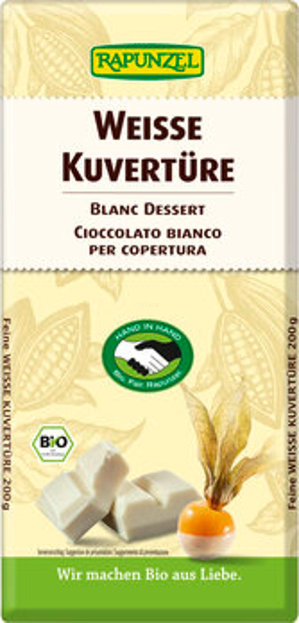 Produktfoto zu Rapunzel Kuvertüre weiß