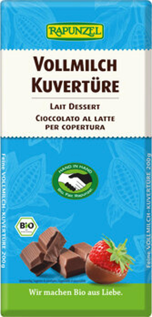 Produktfoto zu Rapunzel Kuvertüre Vollmilch