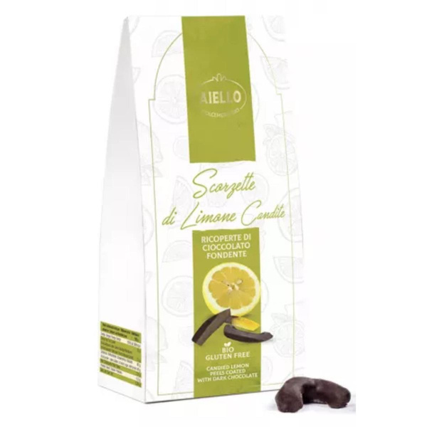 Produktfoto zu Zitronenschalen kandiert & schokoliert