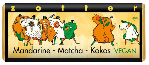 Produktfoto zu Schokolade Mandarine Matcha Kokos