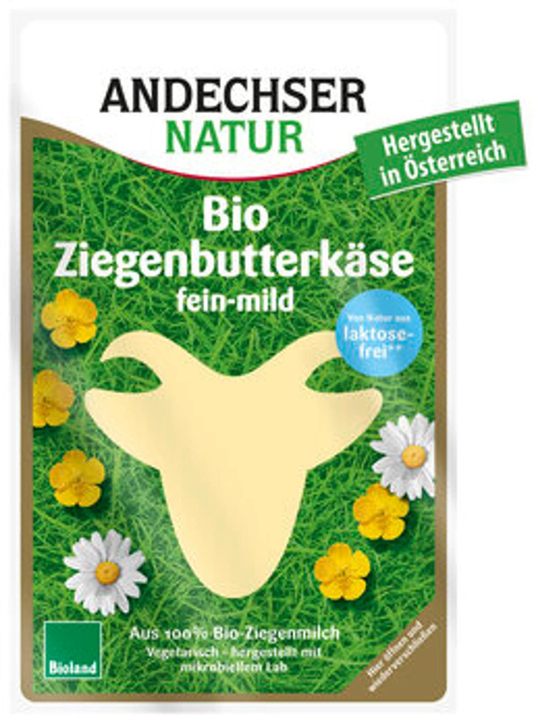 Produktfoto zu Ziegenbutterkäse in Scheiben, 100g