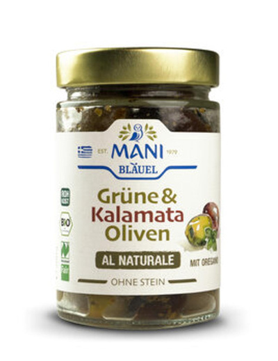 Produktfoto zu Grüne & Kalamata Oliven mit Oregano,175g
