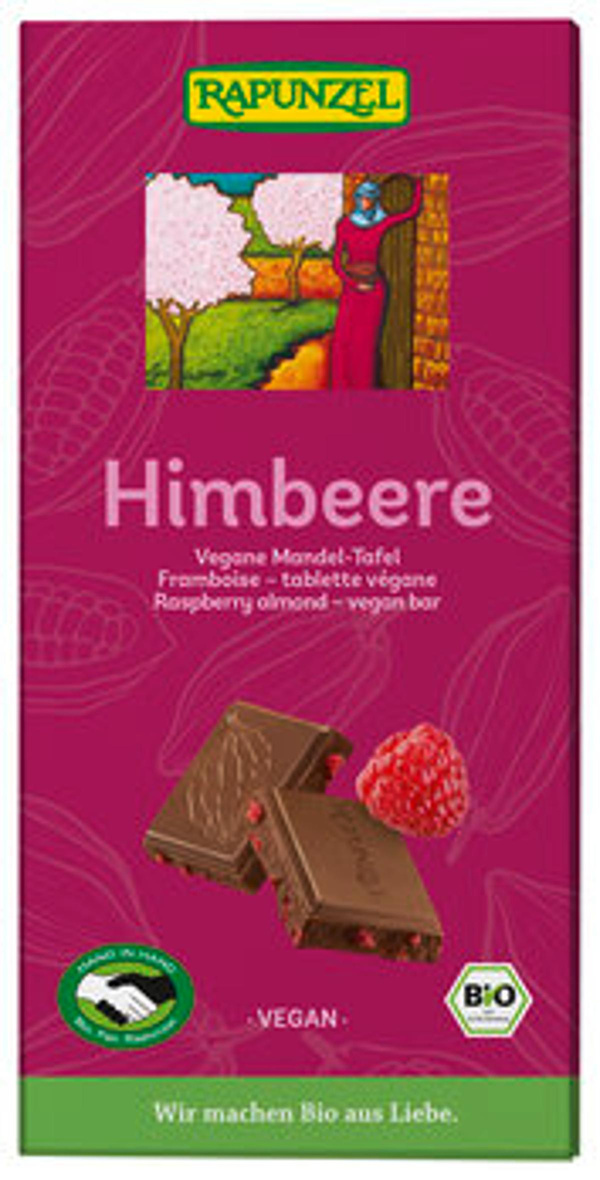 Produktfoto zu Himbeere Mandel Schokolade,100g
