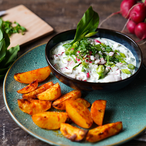 Frühlingsquark mit Wedges