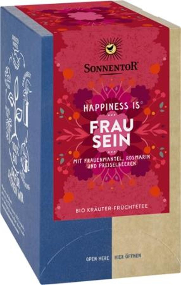 Produktfoto zu Kräuter-Früchtetee Happiness is Frau sein