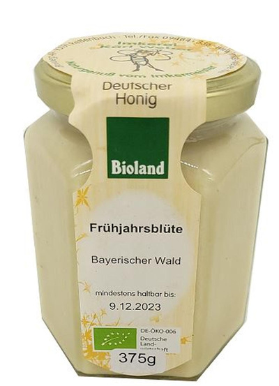 Produktfoto zu Honig Frühjahrsblüte 375g
