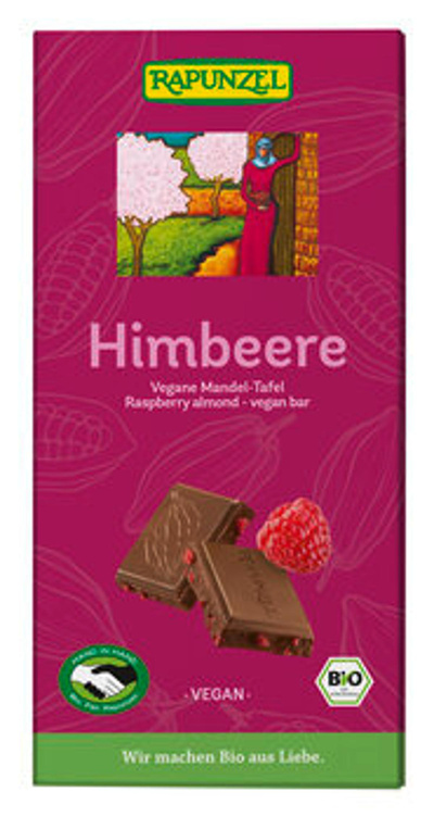 Produktfoto zu Himbeere Mandel Schokolade,100g