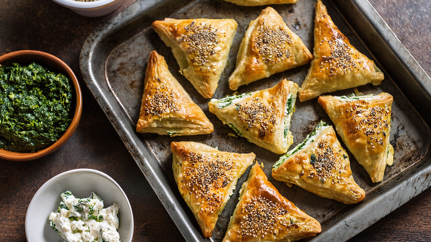 Rezeptbild für Spinat-Feta-Taschen