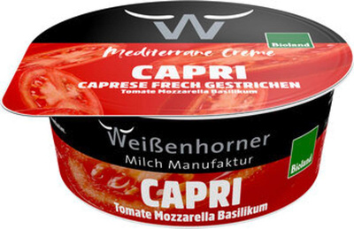 Produktfoto zu Capri Frische Creme - Tomate, Mozzarella, Basilikum, 125g