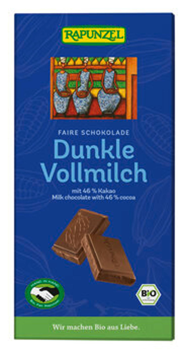 Produktfoto zu Schokolade Dunkle Vollmilch 46% Kakao