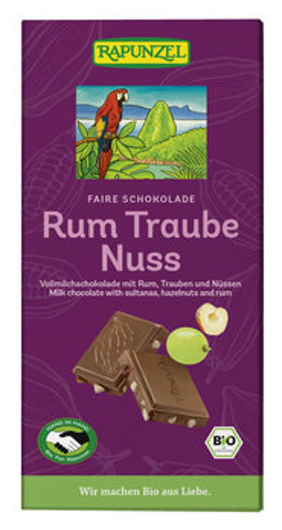 Produktfoto zu Schokolade Rum Traube & Nuss