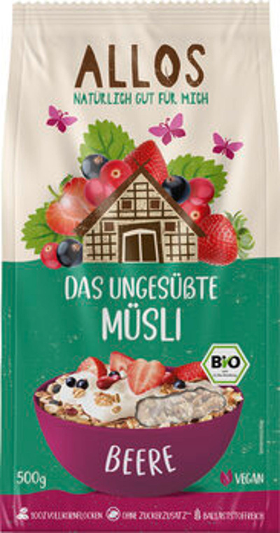 Produktfoto zu Müsli Beeren ungesüsst 500g