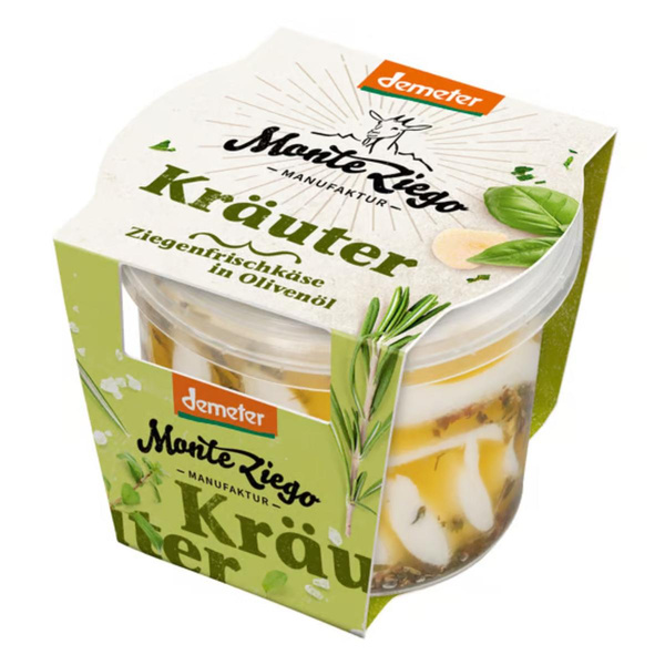 Produktfoto zu Ziegen Frischkäse in Öl mit Kräuter, 115g