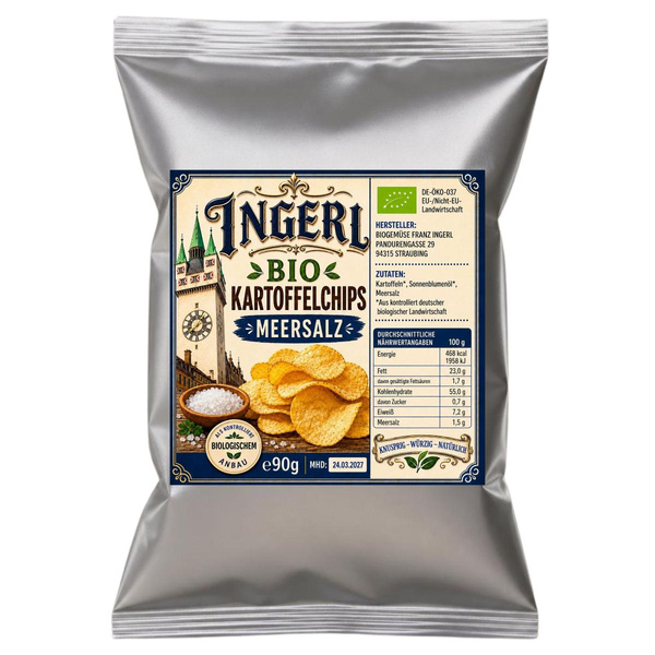 Produktfoto zu Straubinger Kartoffelchips Meersalz