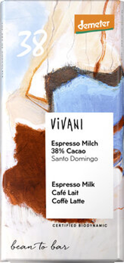 Produktfoto zu Schokolade Espresso Milch38 %