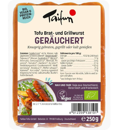 Produktfoto zu Tofu Bratwurst geräuchert vegan 4 Stück
