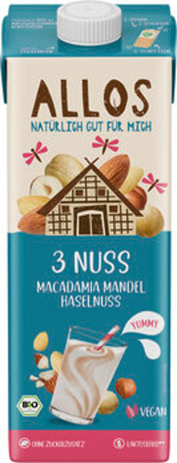 Produktfoto zu Drei Nuss Drink, 1l