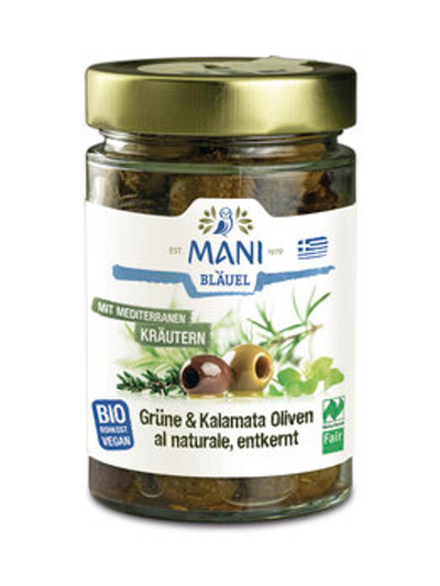 Produktfoto zu Grüne & Kalamata Oliven mit Kräutern 175g