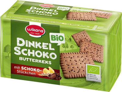 Produktfoto zu Butterkeks Dinkel Schoko 200g