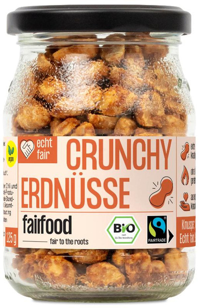 Produktfoto zu Crunchy Erdnüsse, geröstet im Glas