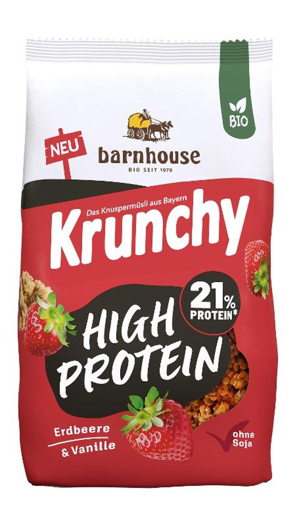 Produktfoto zu Krunchy High Protein Erbeere % Vanille 450g