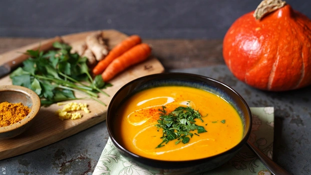 Rezeptbild für Kürbissuppe asiatisch