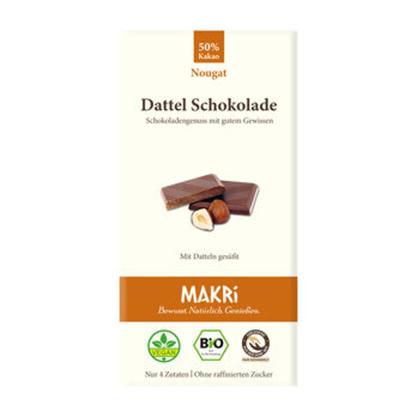 Produktfoto zu Dattel Schokolade Nougat 85g