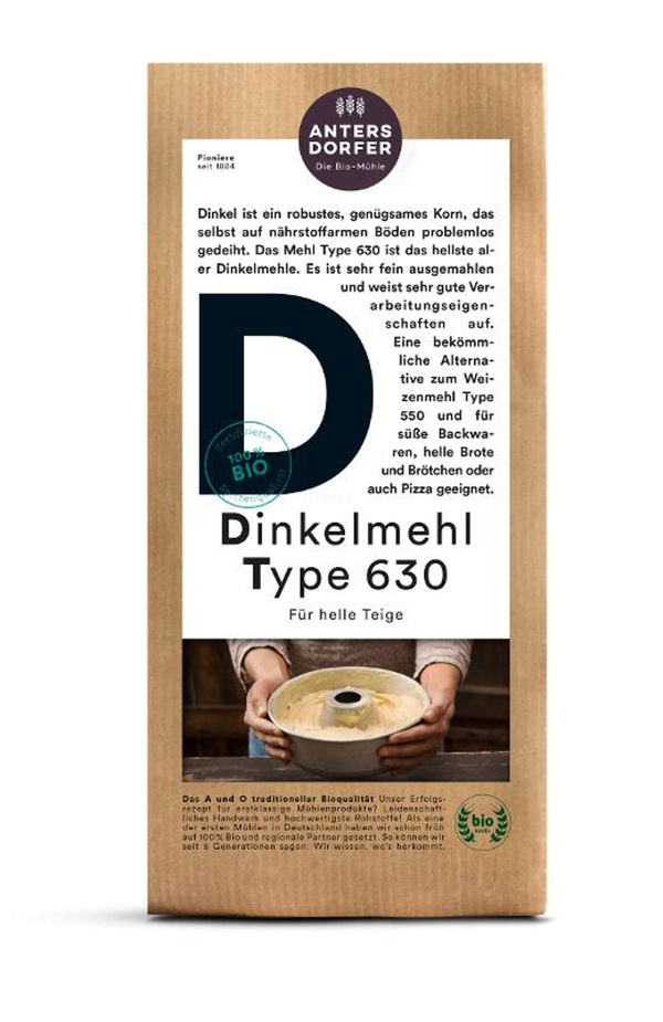 Produktfoto zu Dinkelmehl Type 630 1kg