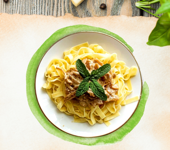 Pasta mit cremigem Fenchel-Zwiebel-Gemüse