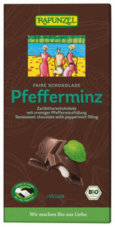 Produktfoto zu Schokolade Zartbitter mit Pfefferminz