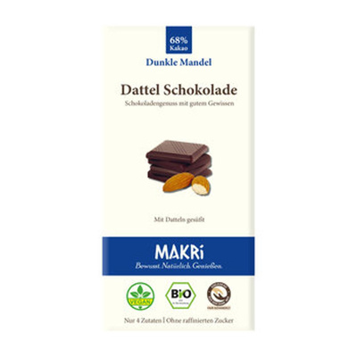 Produktfoto zu Dattel Schokolade dunkle Mandel 85g