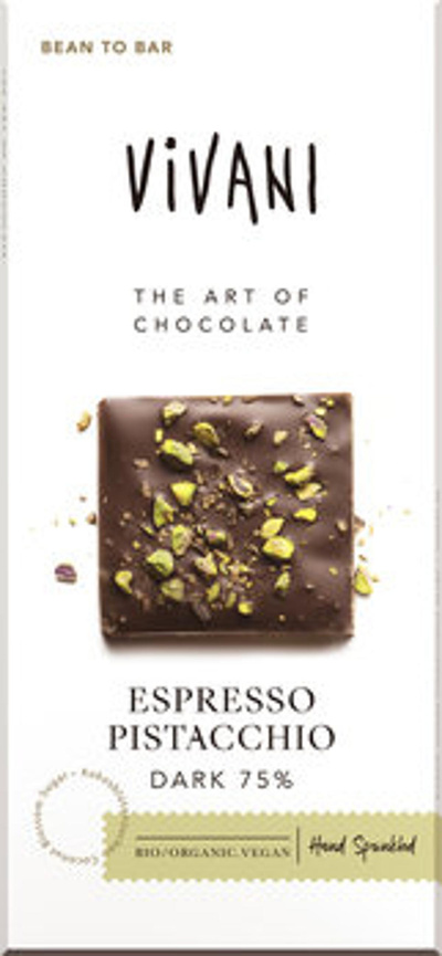 Produktfoto zu Schokolade Espresso Pistacchio