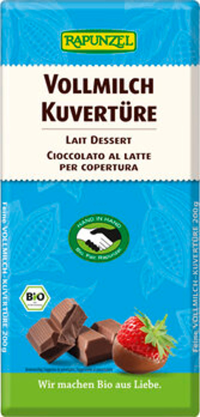 Produktfoto zu Kuvertüre Vollmilch 200g
