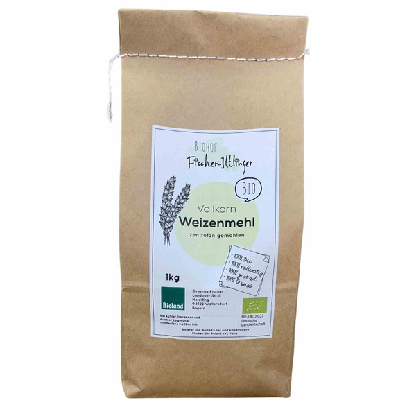 Produktfoto zu Weizenvollkornmehl 1kg