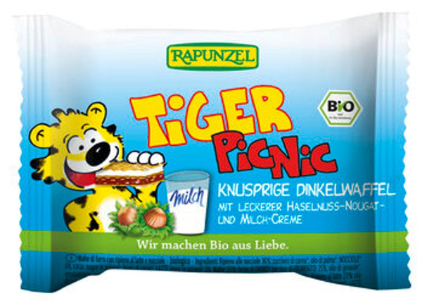 Produktfoto zu Dinkelwaffel mit Milch- & Haselnuss-Nougat