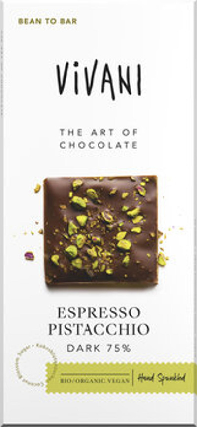 Produktfoto zu Schokolade Espresso Pistacchio