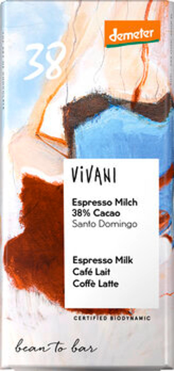 Produktfoto zu Schokolade Espresso Milch38 %