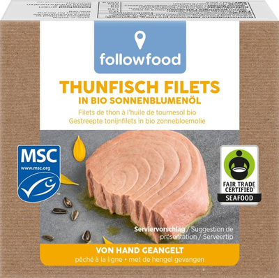 Produktfoto zu Thunfischfilets in Sonnenblumenöl 185g