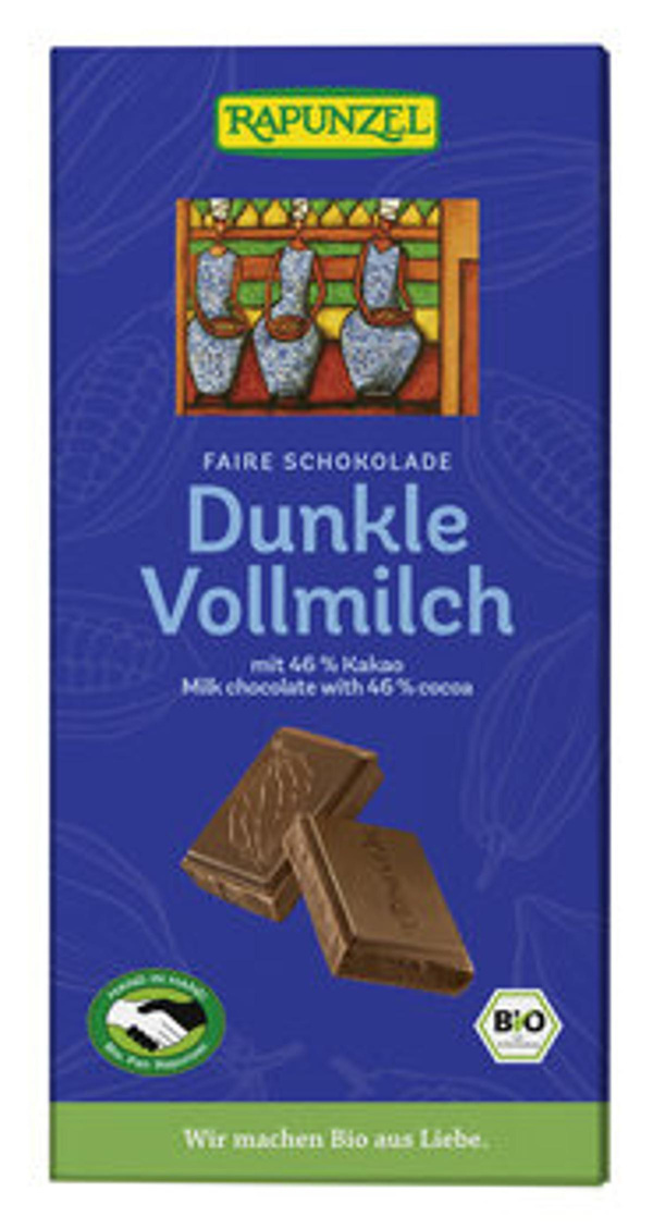Produktfoto zu Schokolade Dunkle Vollmilch 46% Kakao