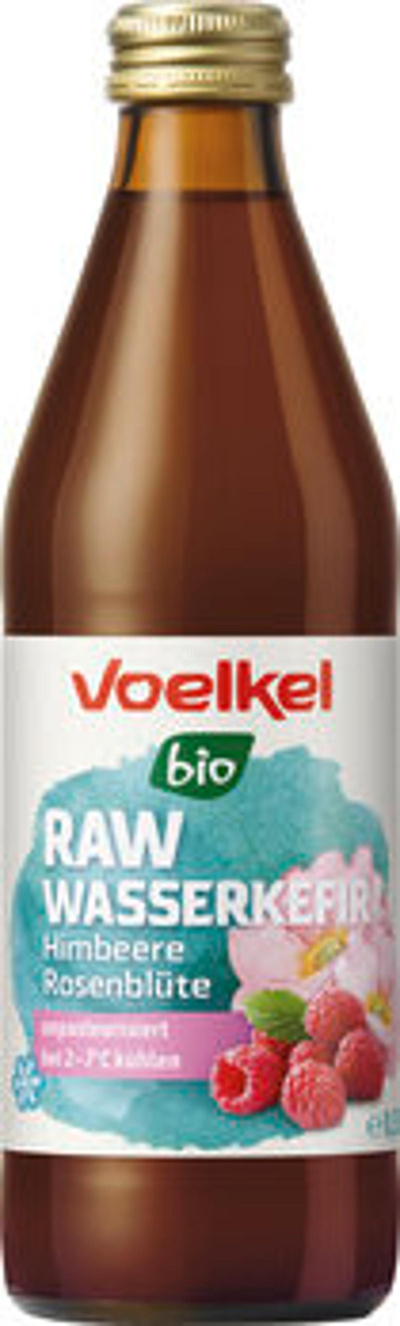 Produktfoto zu RAW Wasserkefir Himbeere Rosenblüte, 0,33l