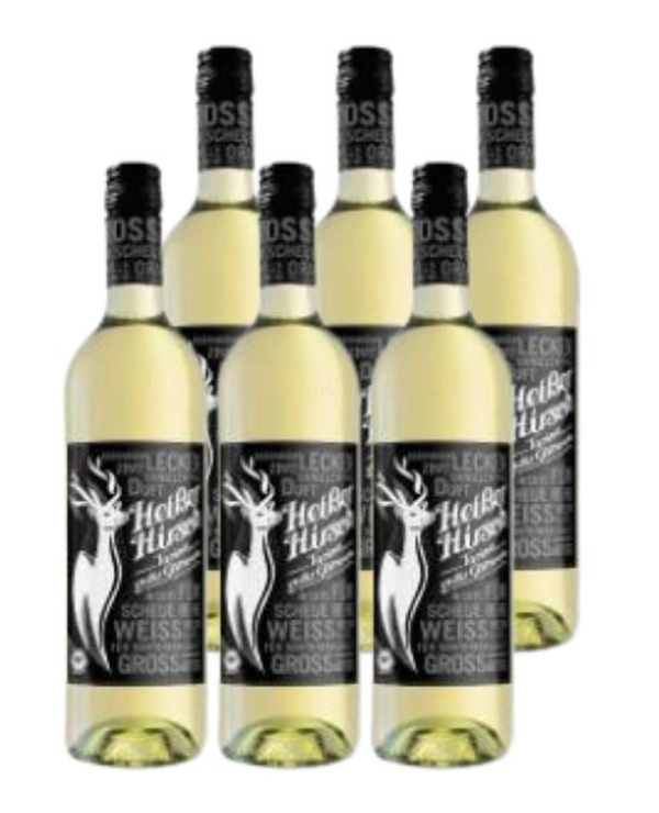 Produktfoto zu Glühwein Heißer Hirsch weiß  6x0,75l