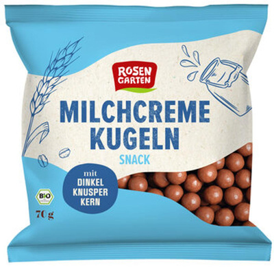 Produktfoto zu Milchcreme Kugeln mit Dinkelknusper